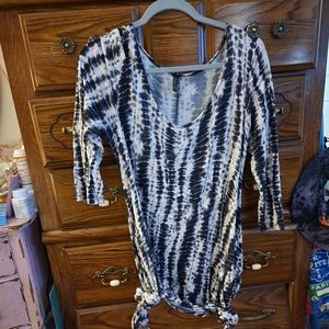 Black and White  Tie Dyed Dress